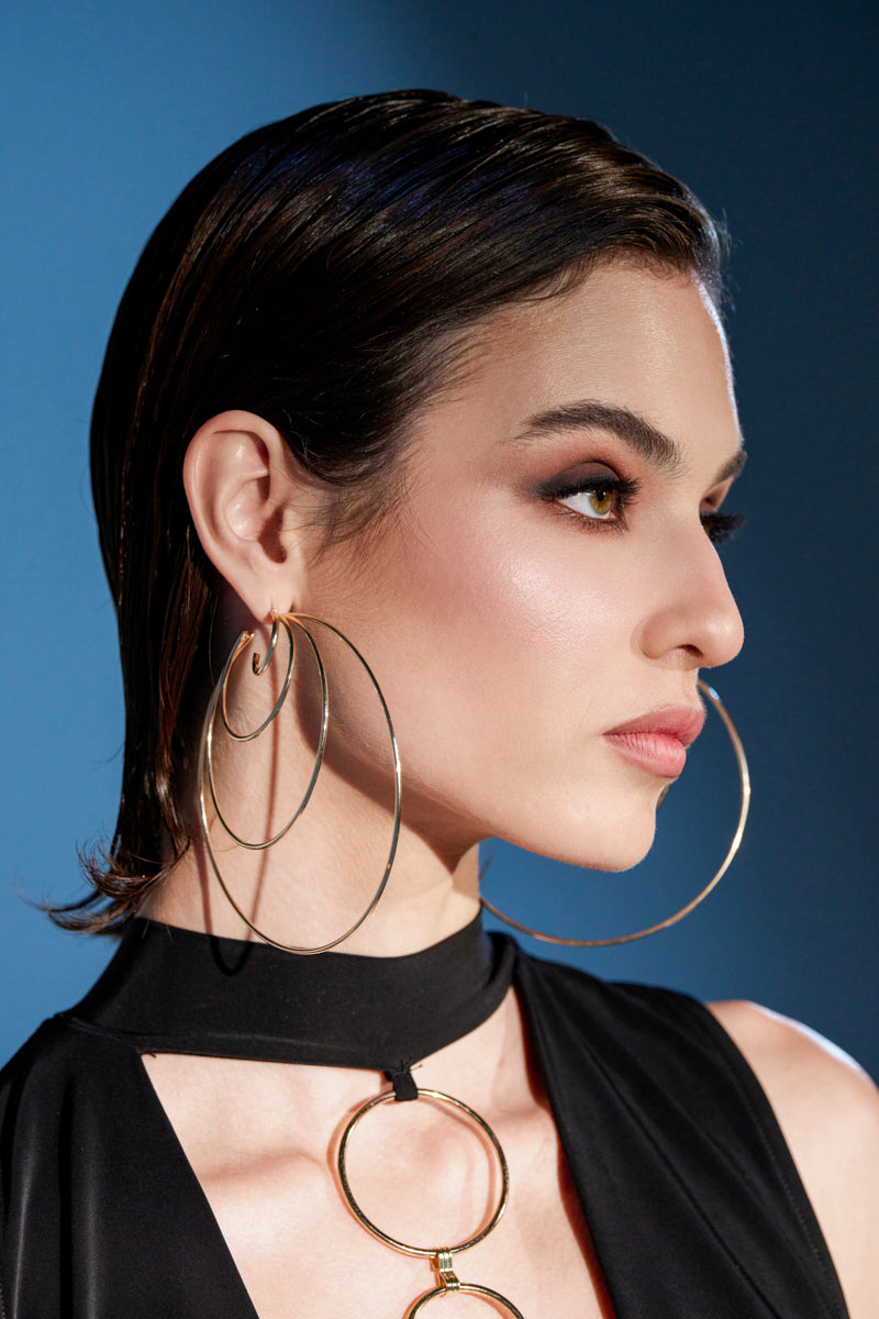 CANT KEEP UP HOOP EARRING