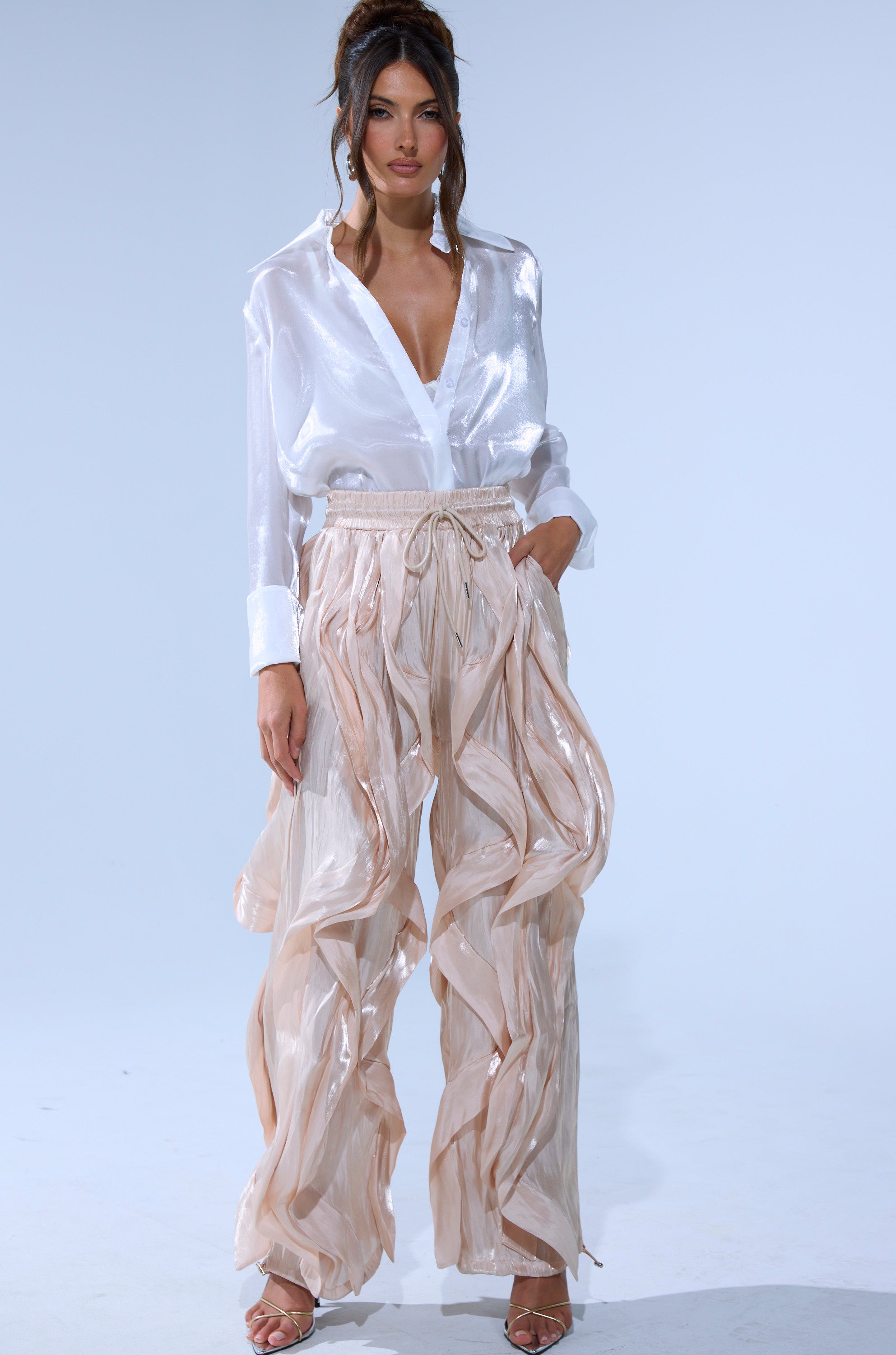 COOLEST ON THE BLOCK SATIN JOGGER