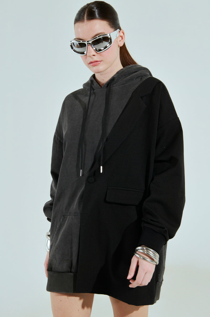 CASUAL BUSINESS SWEATSHIRT BLAZER MINI DRESS