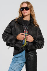 COME THIS WAY EMBELLISHED PUFFER COAT