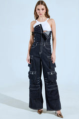 CAUGHT YOUR EYE DENIM JUMPSUIT