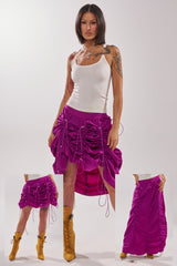BELLA PARACHUTE MAXI SKIRT IN FUCHSIA