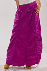 BELLA PARACHUTE MAXI SKIRT IN FUCHSIA