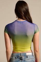 DID IT AGAIN OMBRE MESH TSHIRT