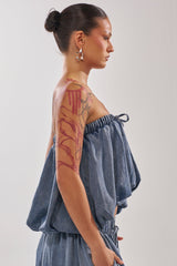 DENIM FOR DAYS TUBE TOP