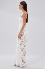 EASY BREEZY DENIM JUMPSUIT IN WHITE