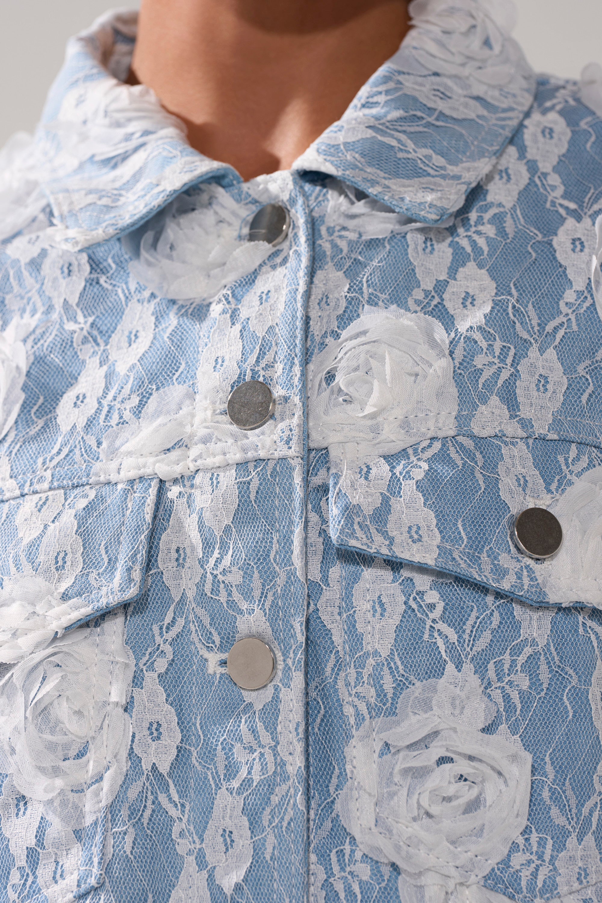 FOLLOW MY LEAD APPLIQUE DENIM JACKET