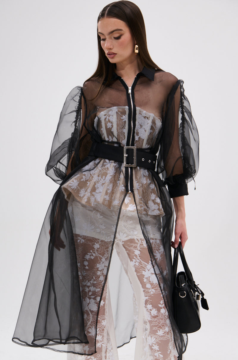 CAN I KICK IT ORGANZA TRENCH