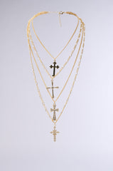 CROSS LAYERED NECKLACE