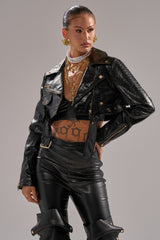 EVERYDAY MOTO IN BLACK CROC