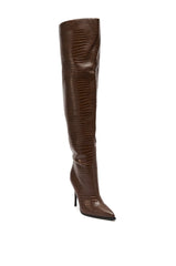 AZALEA WANG LORAH CROC BROWN BOOT