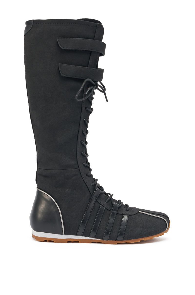 AZALEA WANG OZZY BLACK FLAT SNEAKER