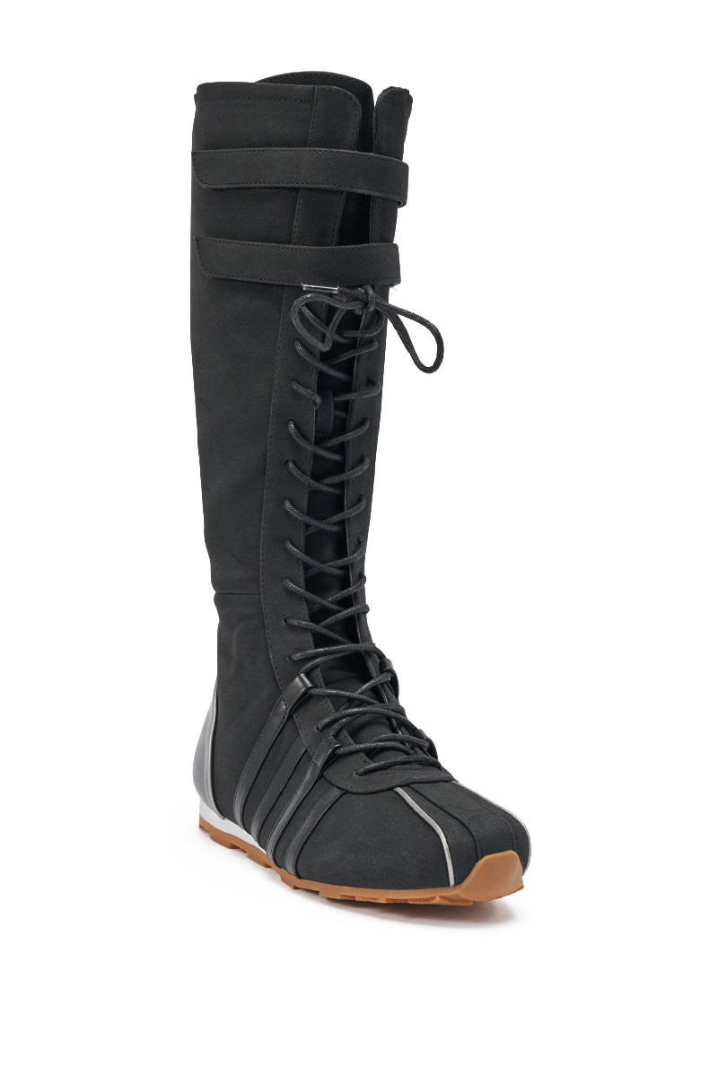 AZALEA WANG OZZY BLACK FLAT SNEAKER