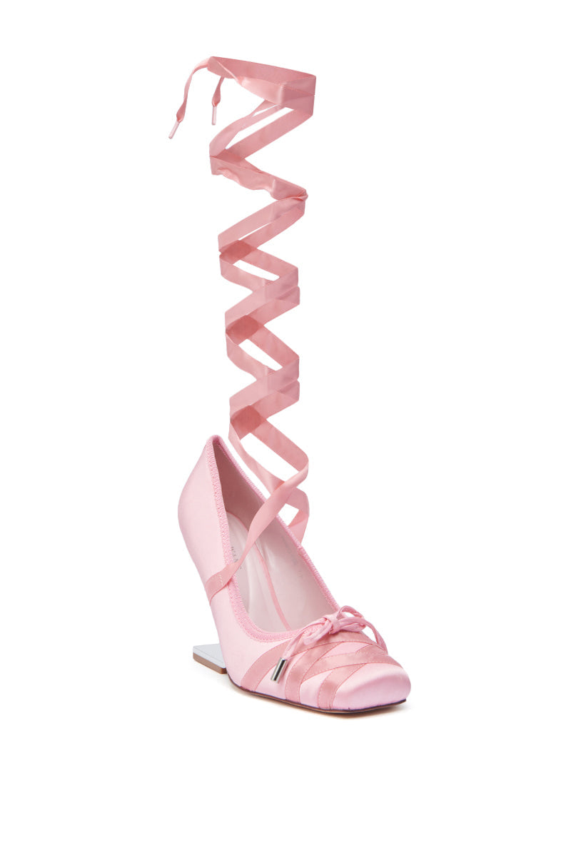 AZALEA WANG PAVARTI PINK BALLET PUMP