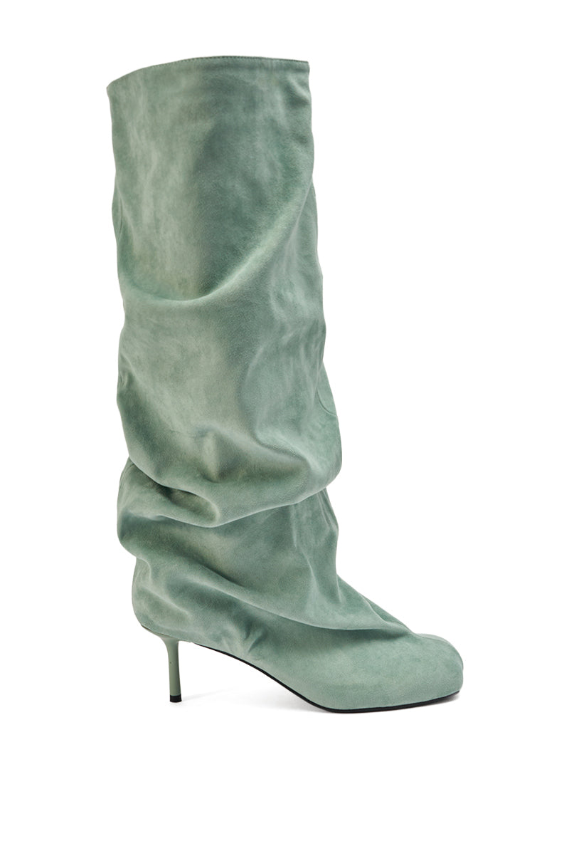 AZALEA WANG RANDALL SAGE FAUX SUEDE STILETTO BOOT