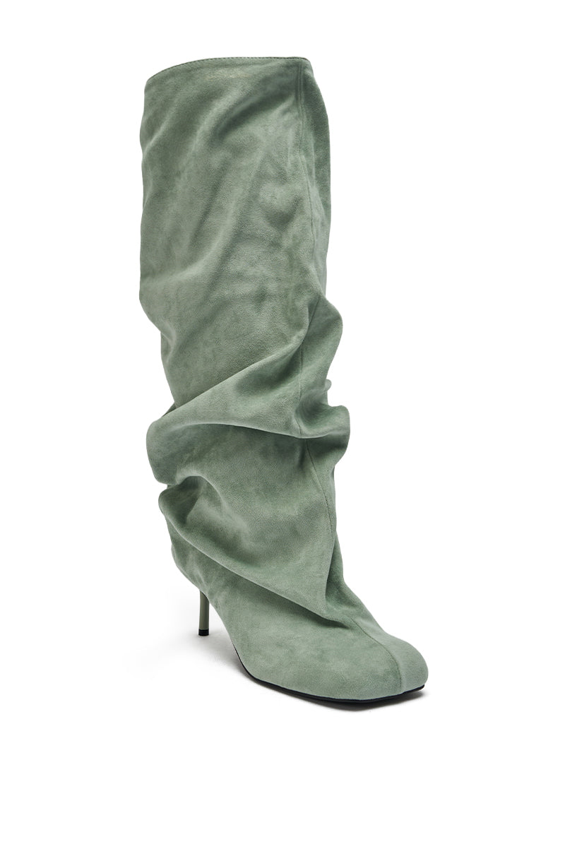 AZALEA WANG RANDALL SAGE FAUX SUEDE STILETTO BOOT