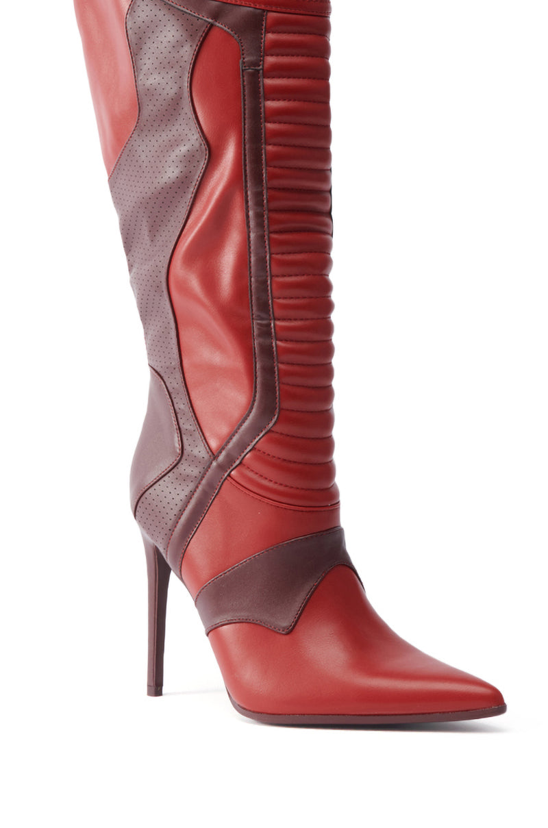 AZALEA WANG RODRIGO RED BOOT STILETTO