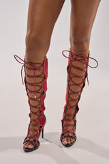 AZALEA WANG SHAI BLACK MULTI GLADIATOR SANDAL