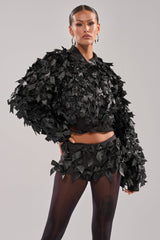 BOW DOWN SATIN BOMBER