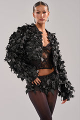 BOW DOWN SATIN BOMBER