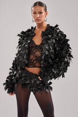 BOW DOWN SATIN BOMBER