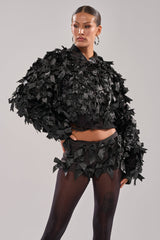 BOW DOWN SATIN BOMBER