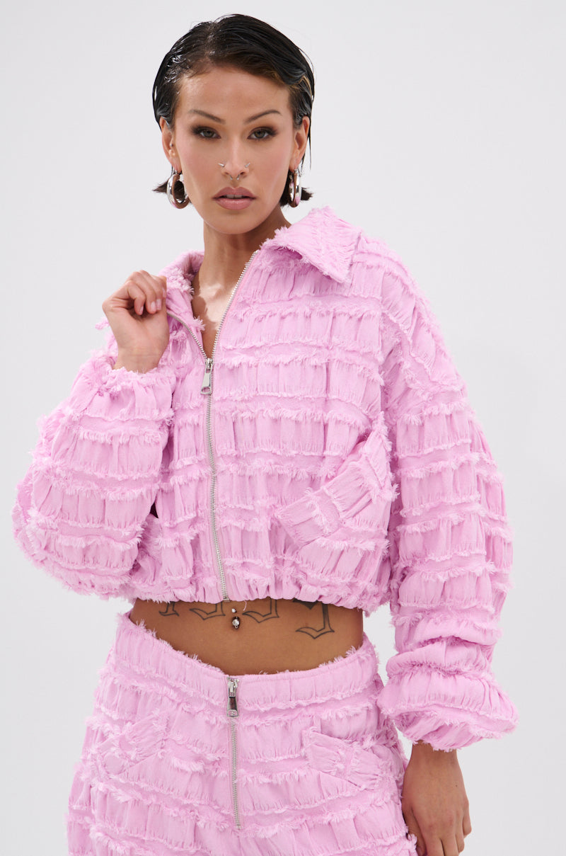 BUBBLEGUM BUBBLE HEM BOMBER