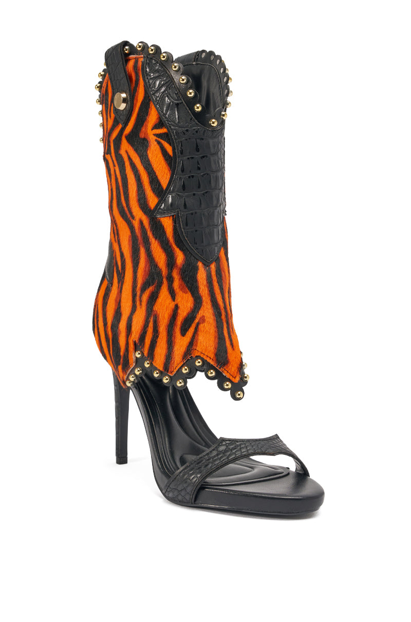 AZALEA WANG TAHLIE ORANGE MULTI WESTERN GLADIATOR SANDAL