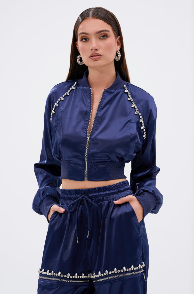 CALL BACK SATIN BOMBER