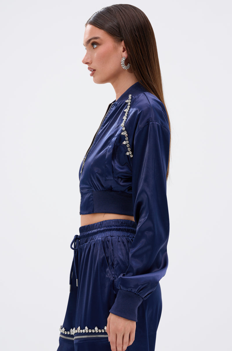 CALL BACK SATIN BOMBER