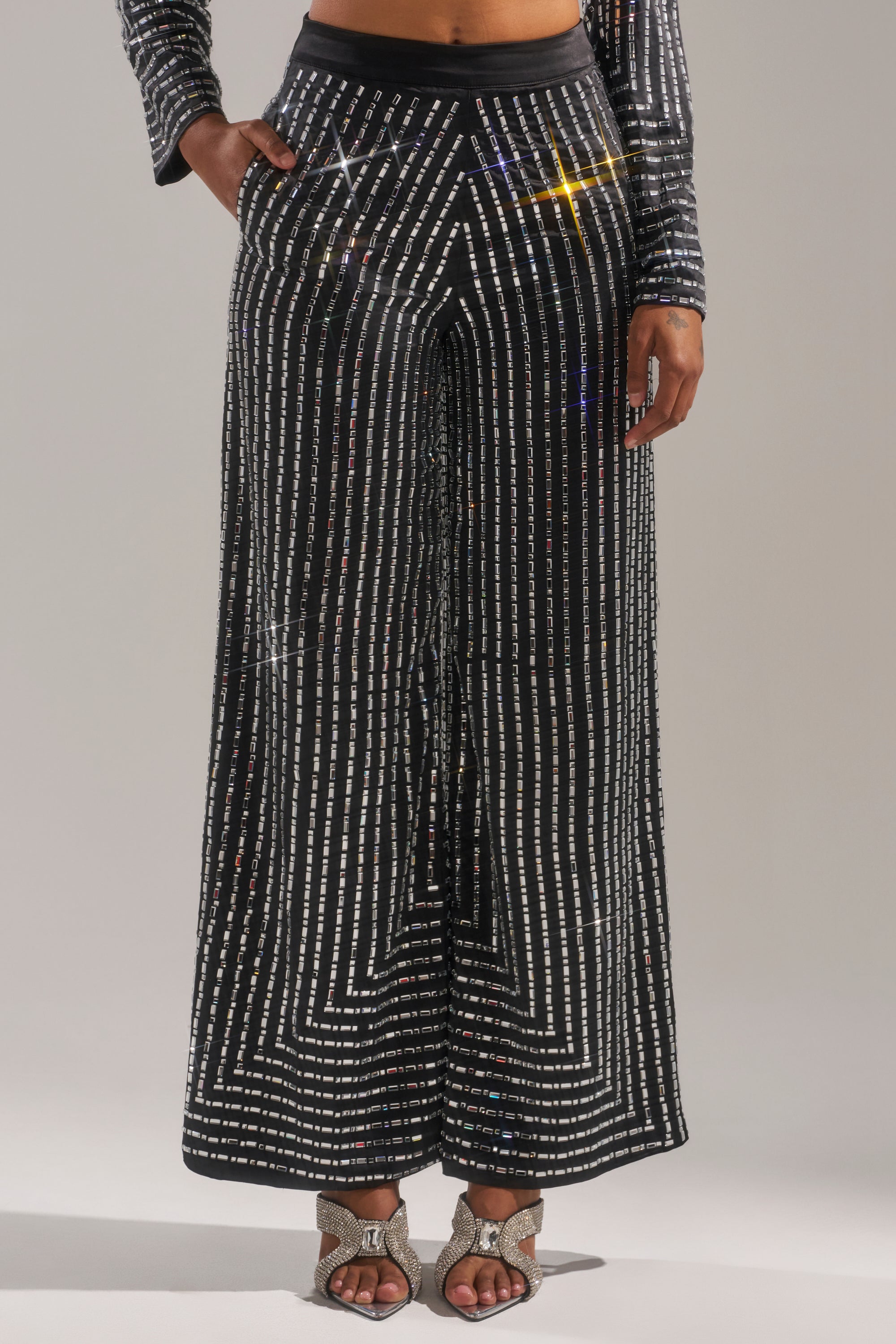 DONT STARE TOO HARD RHINESTONE TROUSER