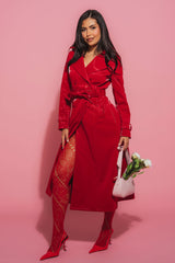 DOZEN ROSES LIQUID VELVET TRENCH