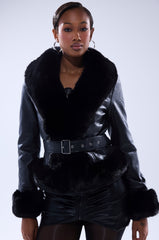 KYLA FUR TRIM MOTO