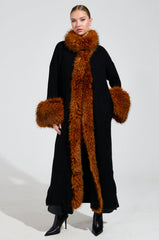 SNOWY NIGHT LONG CARDIGAN IN BLACK