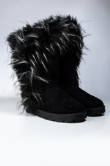 ALWAYS FLEXIN FLAT BOOTIE BLACK WHITE