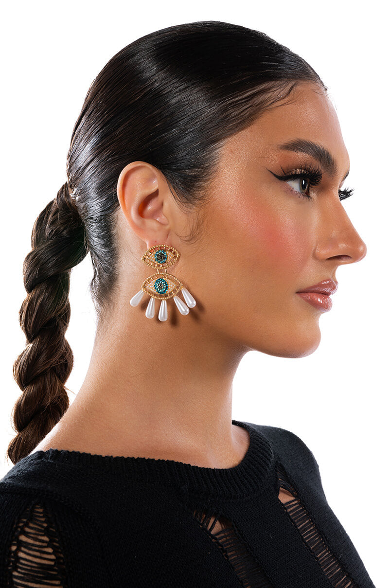 ALWAYS WATCHING EMBELLISHED EARRINGS