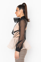 AUDREY PEPLUM BLOUSE