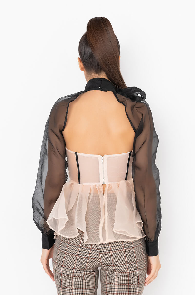 AUDREY PEPLUM BLOUSE
