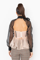AUDREY PEPLUM BLOUSE
