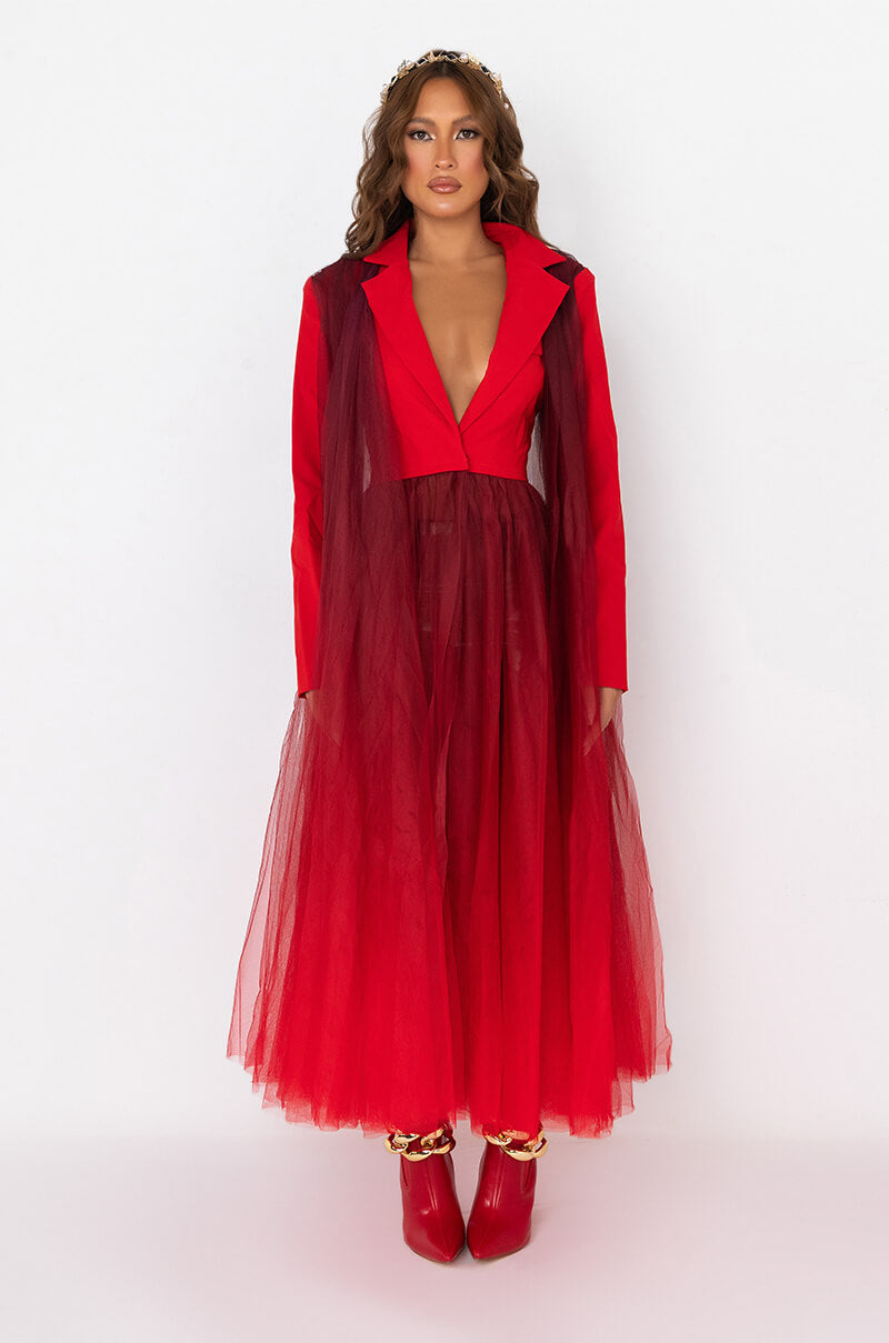 AVANT GARDE OMBRE TULLE TRENCH