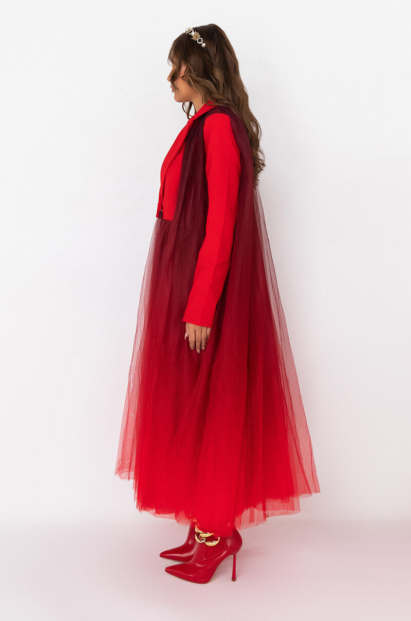 AVANT GARDE OMBRE TULLE TRENCH