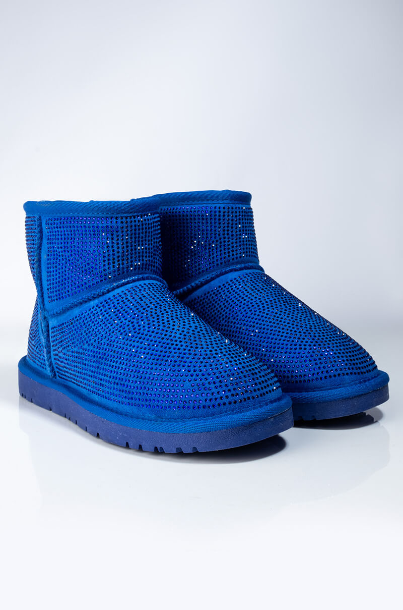 AZALEA WANG ALL NIGHT LONG MULTI STONE MINI ANKLE BOOTIES