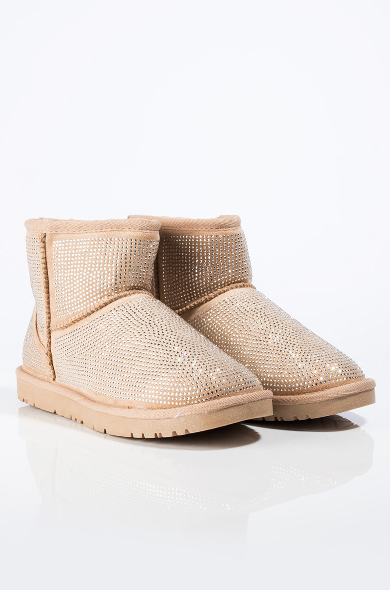 AZALEA WANG ALL NIGHT LONG MULTI STONE MINI ANKLE BOOTIES