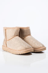 AZALEA WANG ALL NIGHT LONG MULTI STONE MINI ANKLE BOOTIES