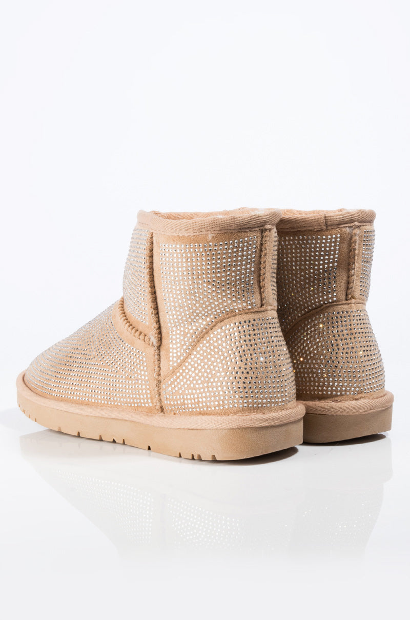 AZALEA WANG ALL NIGHT LONG MULTI STONE MINI ANKLE BOOTIES