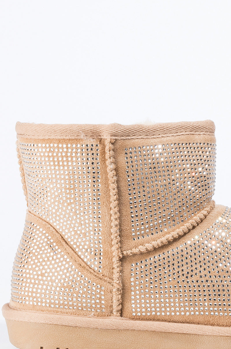 AZALEA WANG ALL NIGHT LONG MULTI STONE MINI ANKLE BOOTIES