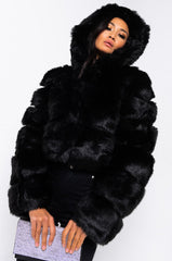 AZALEA WANG BAPE FAUX FUR PANEL JACKET
