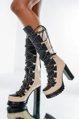 AZALEA WANG CAN'T TOUCH THIS CHUNKY BOOT IN BONE