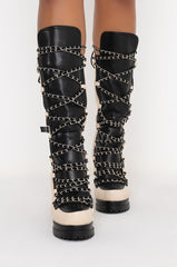 AZALEA WANG CAN'T TOUCH THIS CHUNKY BOOT IN BONE