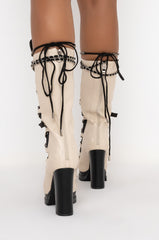 AZALEA WANG CAN'T TOUCH THIS CHUNKY BOOT IN BONE